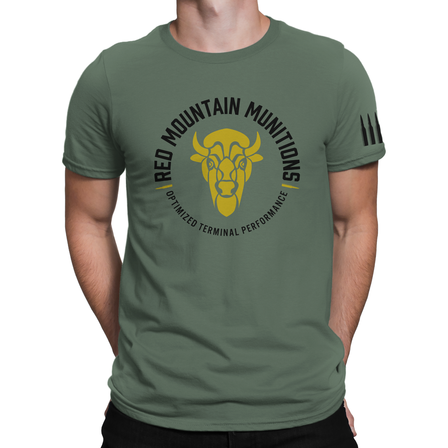Red Mountain Badge Crewneck T-shirt | Unisex